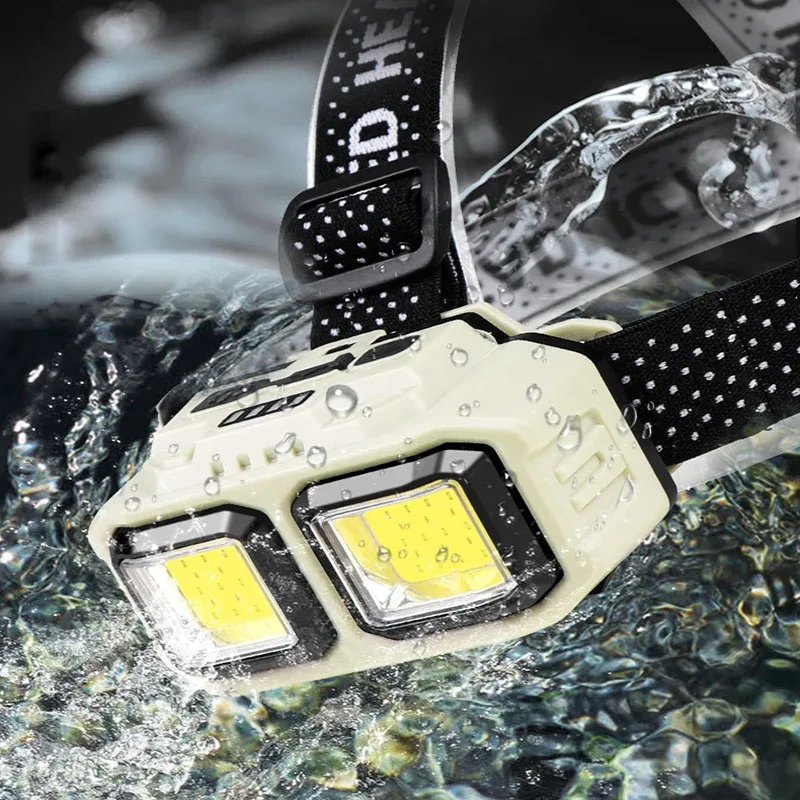 Powerful LED HeadlampTorch USB Rechargeable Flashlight Headlight Waterproof Head Light Camping Fishing Mining Light Lamp Torch