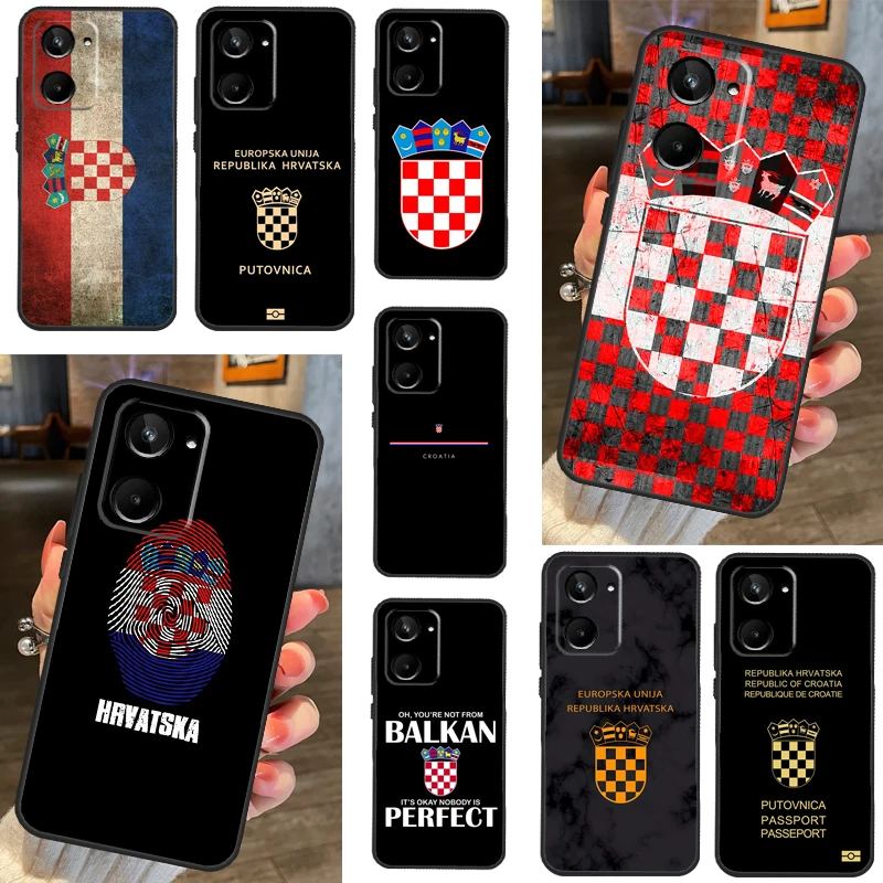 Croatia flag Art Case For Realme GT3 GT Neo 5 3 2 3T 8 9 10 Pro Plus C55 C33 C35 C31 C30 C11 C15 C25Y C21Y