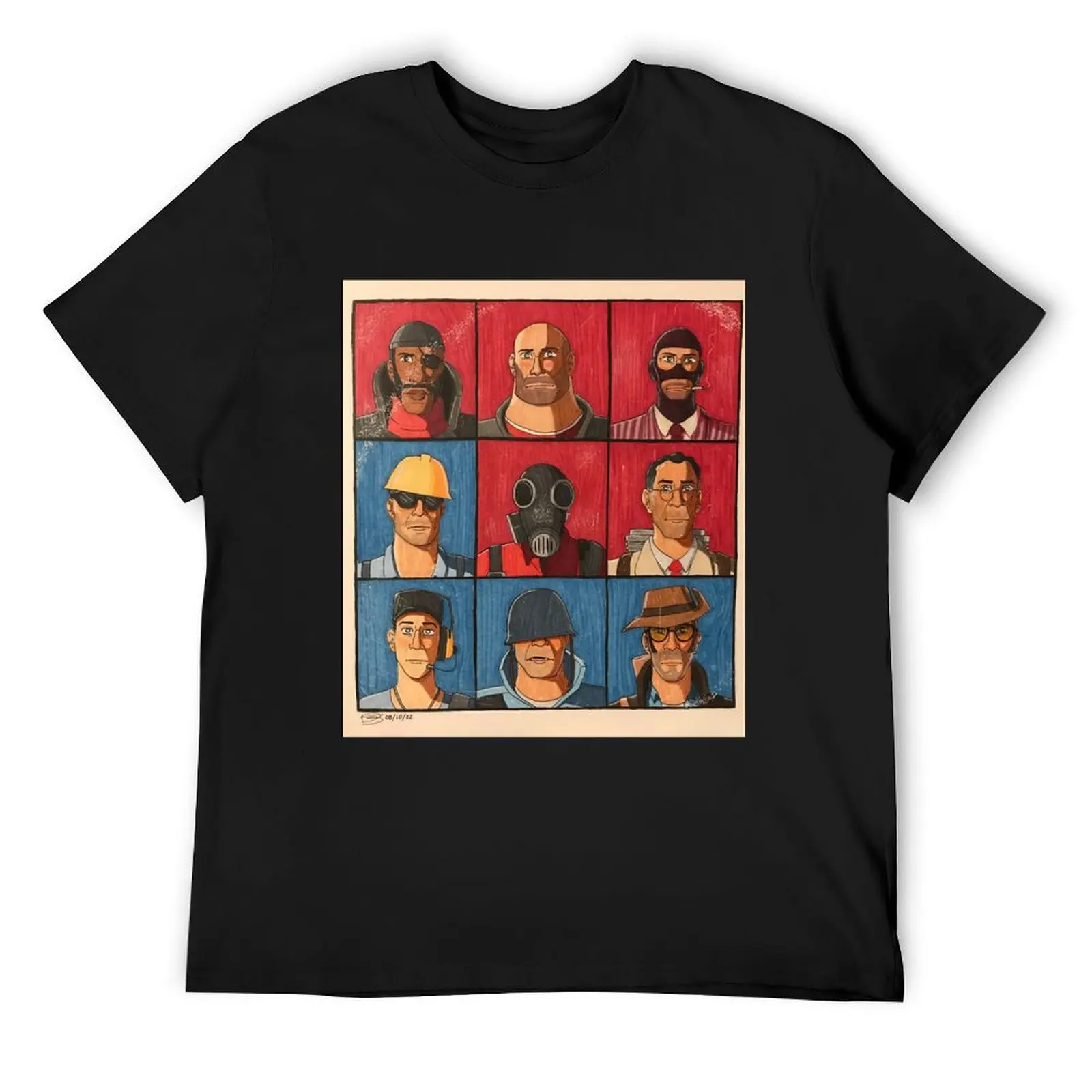 Tf2 Fight Song album cover fanart T-Shirt plus sizes vintage anime shirt street wear shirts men