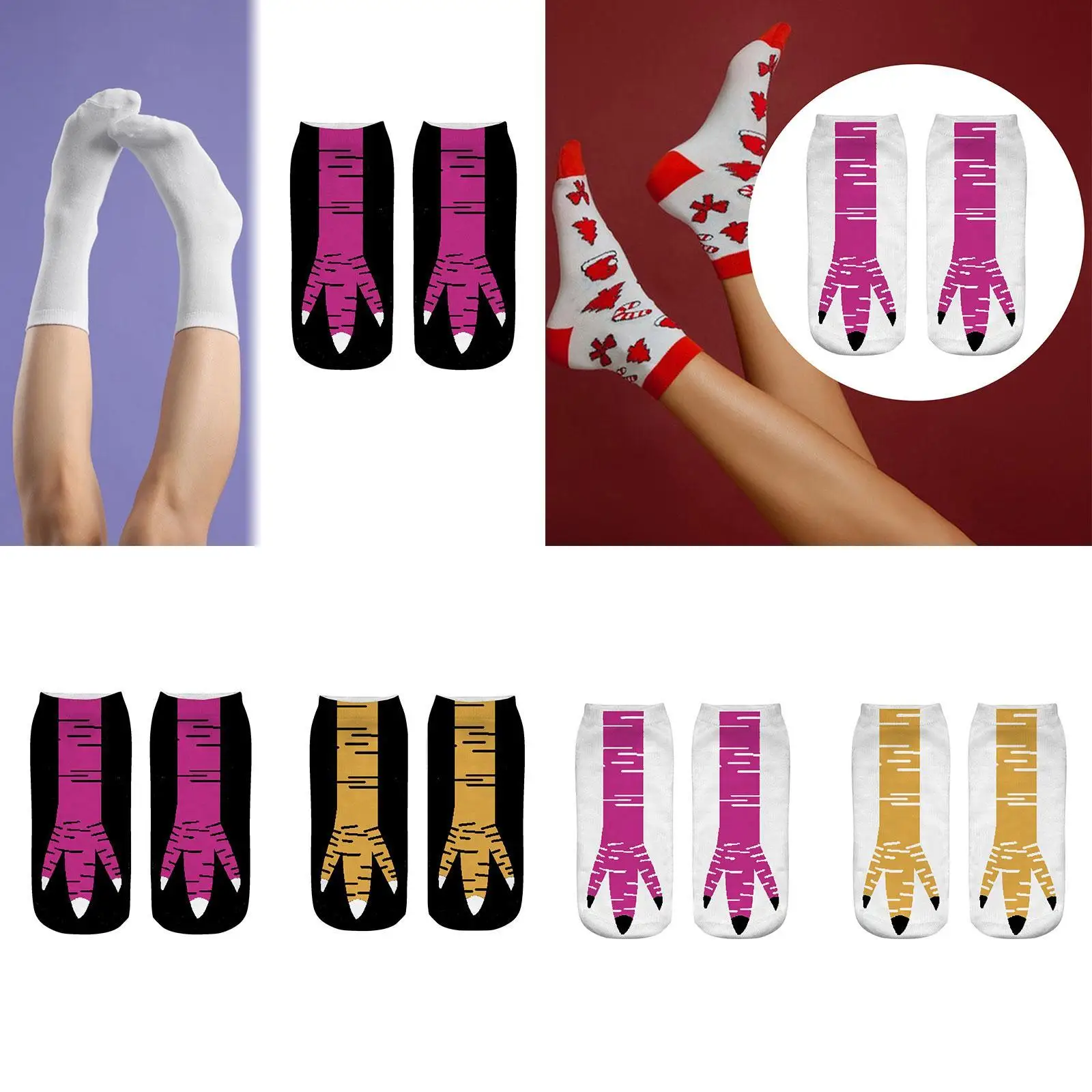 

Chicken Feet Socks Sweat Absorbing Soft Casual for Party Travel Anniversary Gift