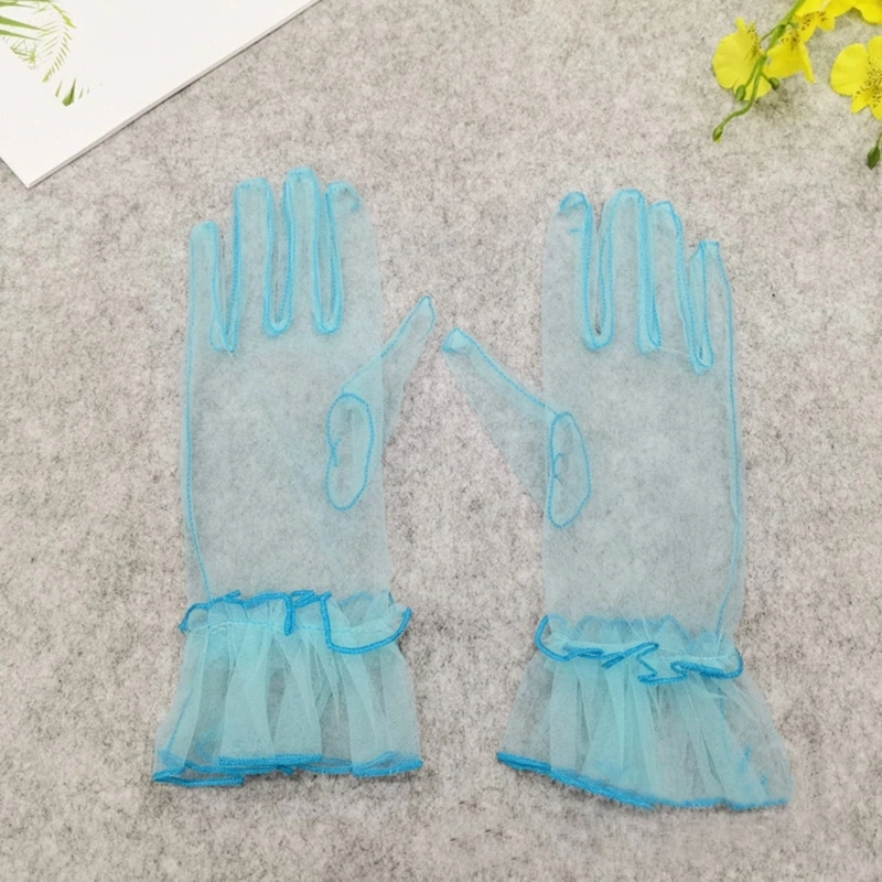 Guantes tul hasta muñeca a guantes dedo completo, guantes fiesta para banquete