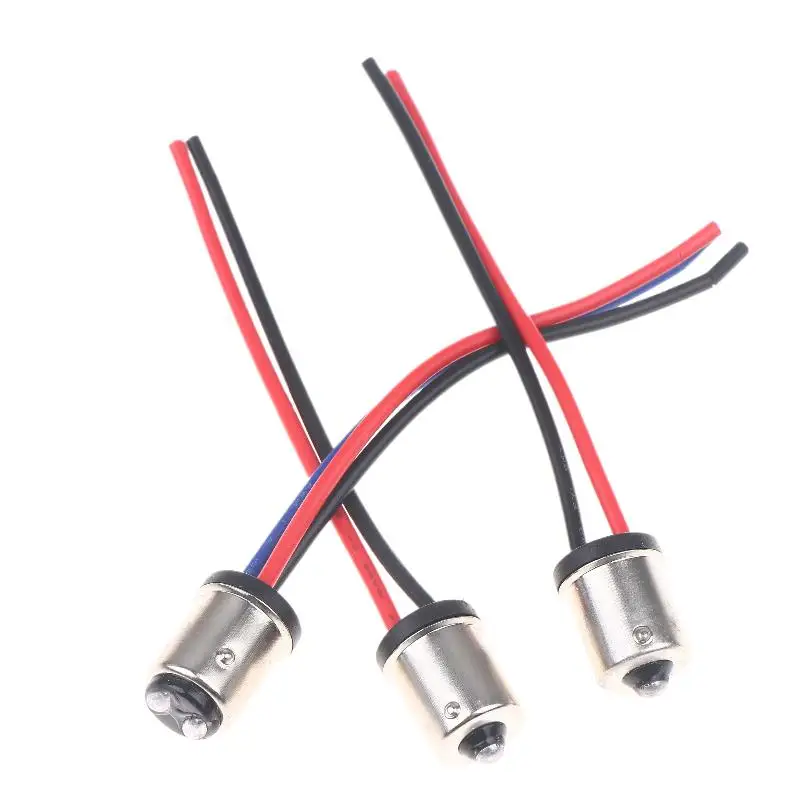 2Pcs 12cm Auto Lamp Socket For 1156 1157 Car Led Turn Signal Light Male Base Plug Connector Car LED Lamp Adapter