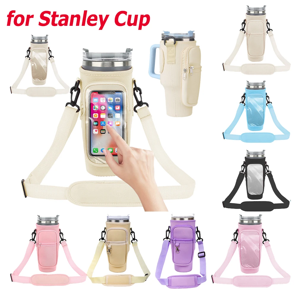 Water Bottle Holder with Strap Insulated Water Bottle Cover Retaining Temperature Bottle Cover for Stanley Cup Accessories