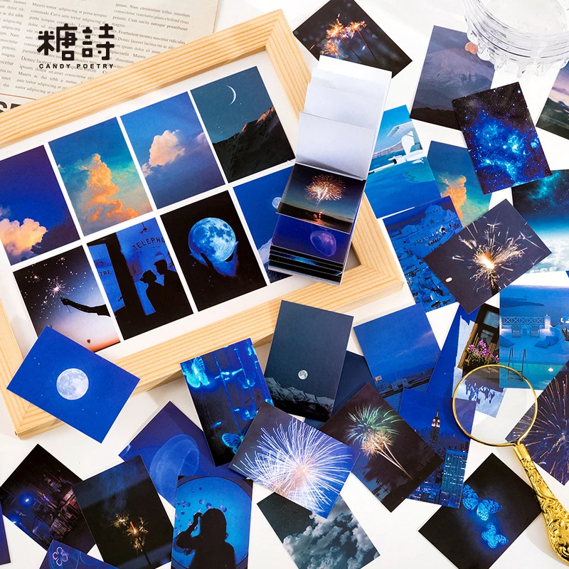 1pack/50pcs Landscape Sticker Book, Beautiful Natural & City Scenery Designs for Journal Layout, Planner Pages DIY Crafts