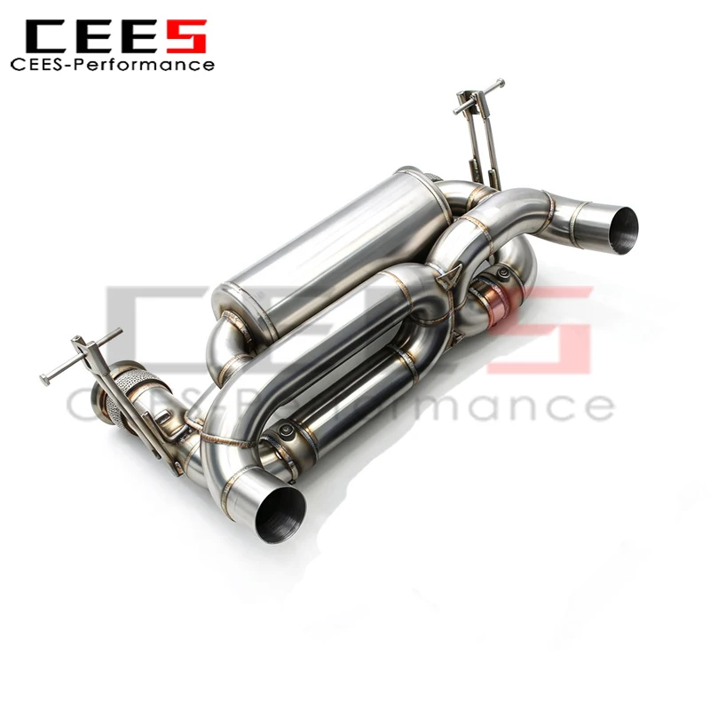 CEES Catback Exhaust with Vacuum Valve Muffler for Lamborghini Huracan STO/EVO/TECNICA 5.2L 2019-2024 SUS304 Exhaust Pipe