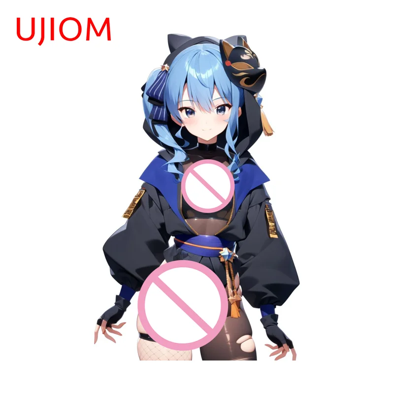 UJIOM Hoshimachi Suisei Lovely Wall Sticker Anime Eye Catching Skateboard Wardrobe PVC Decal Vinyl Suitable for Smooth Surface