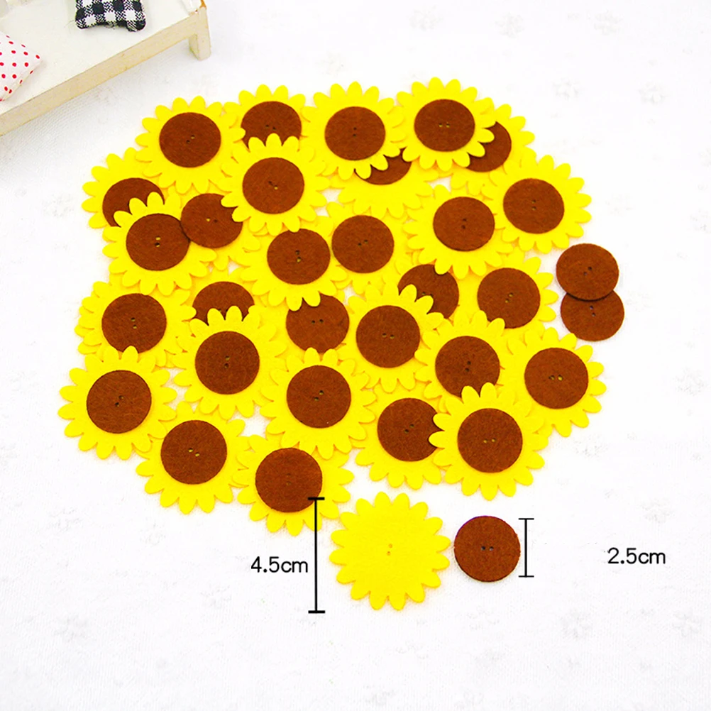 

5 Sets Petal Flower Stickers Kids Craft Kits Die Cut Felt Flowers DIY Supplies Bright Colors Assorted Sizes Adorable