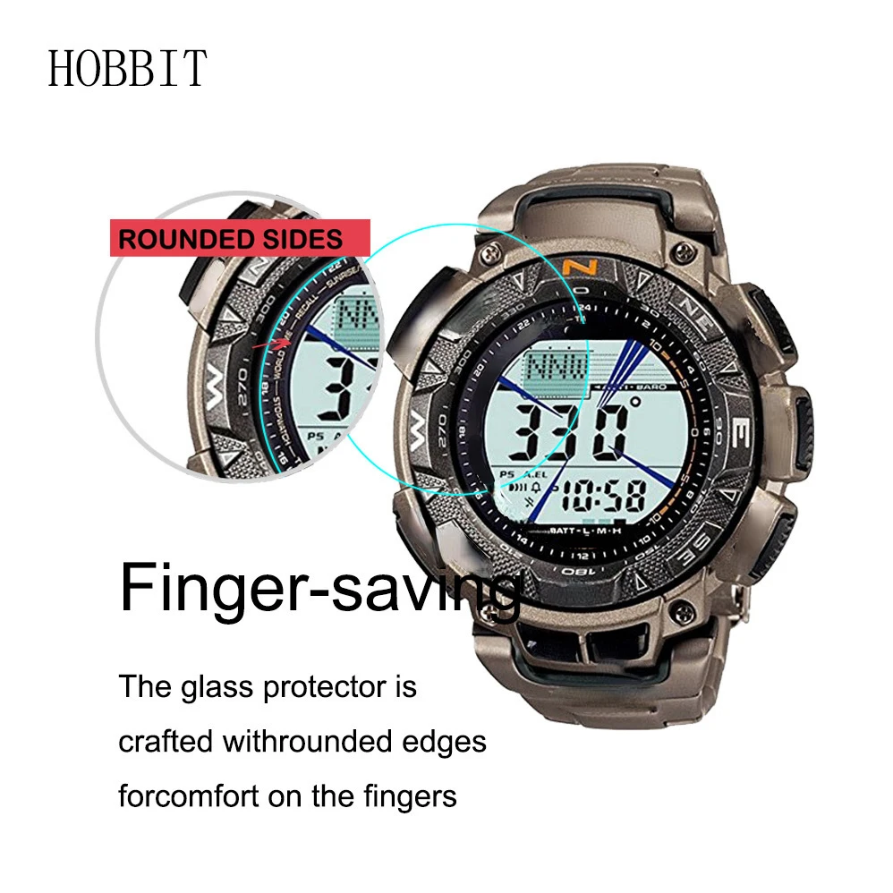 2 حزمة ل كاسيو PRG-240T 0.3 مللي متر 2.5D 9H واضح الزجاج المقسى شاشة حامي المضادة للخدش Smartwatch فيلم ل كاسيو 240t
