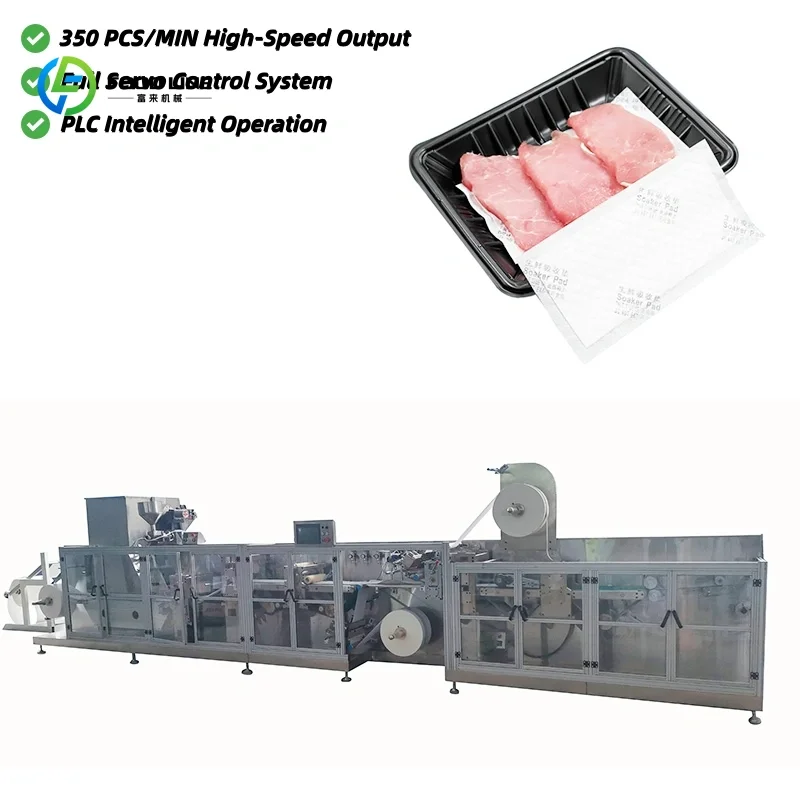 Food Absorbent Pad Production Line Customized Automatic Super Absorbent Nonwoven And Pe Film Laminated Meat Pad Making Machine
