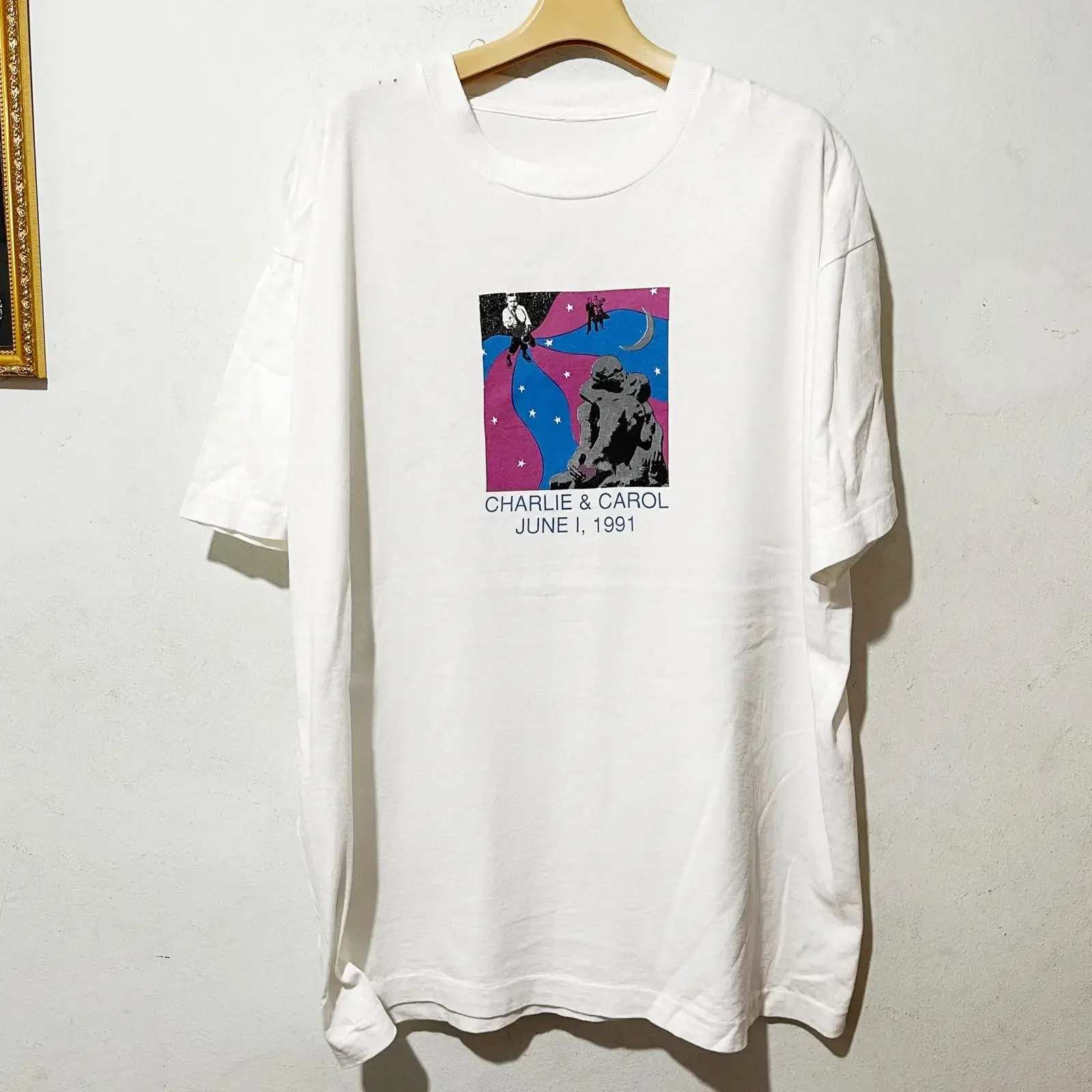 Vintage 90s Charlie and Carol T Shirt Size XL vintage Washed Versatile fashion designer clothes Soft streetwear Comfortable