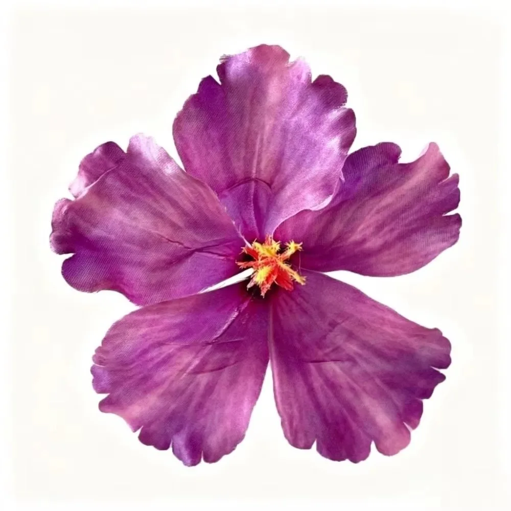 Hawaiian gorgeous hibiscus artificial flower hair clip with side clip bangs Bohemian style hair clip