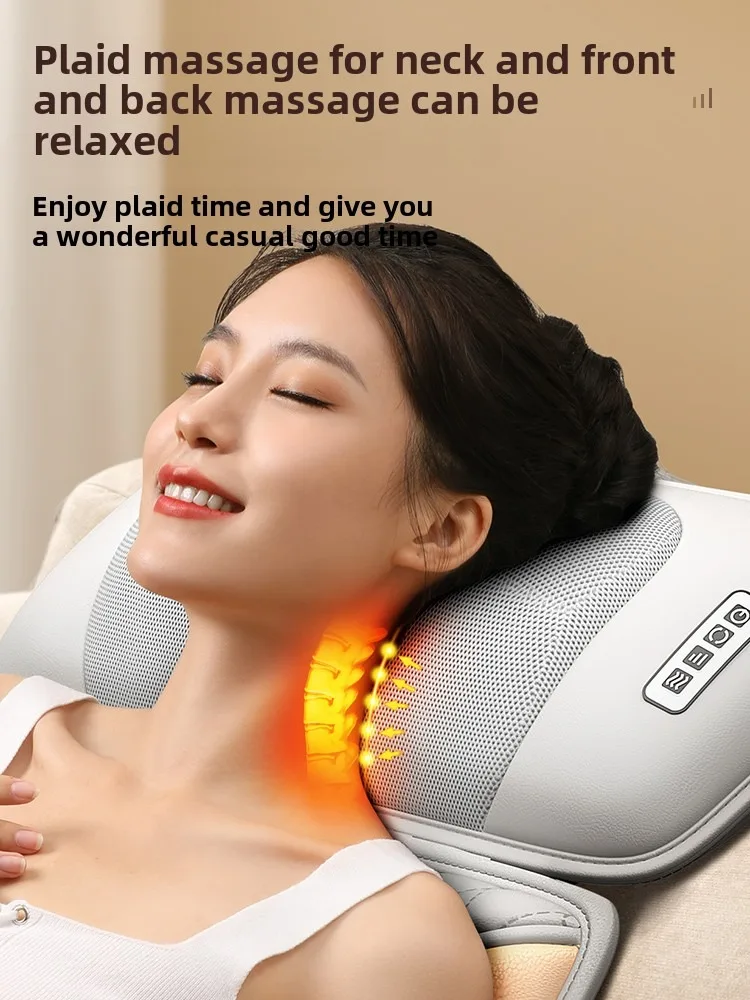 Increase Widen Lengthen Airbag Heated Neck Massager Full Body Massage Mat Mattress Traction Lumbar Vibration with Remote Control