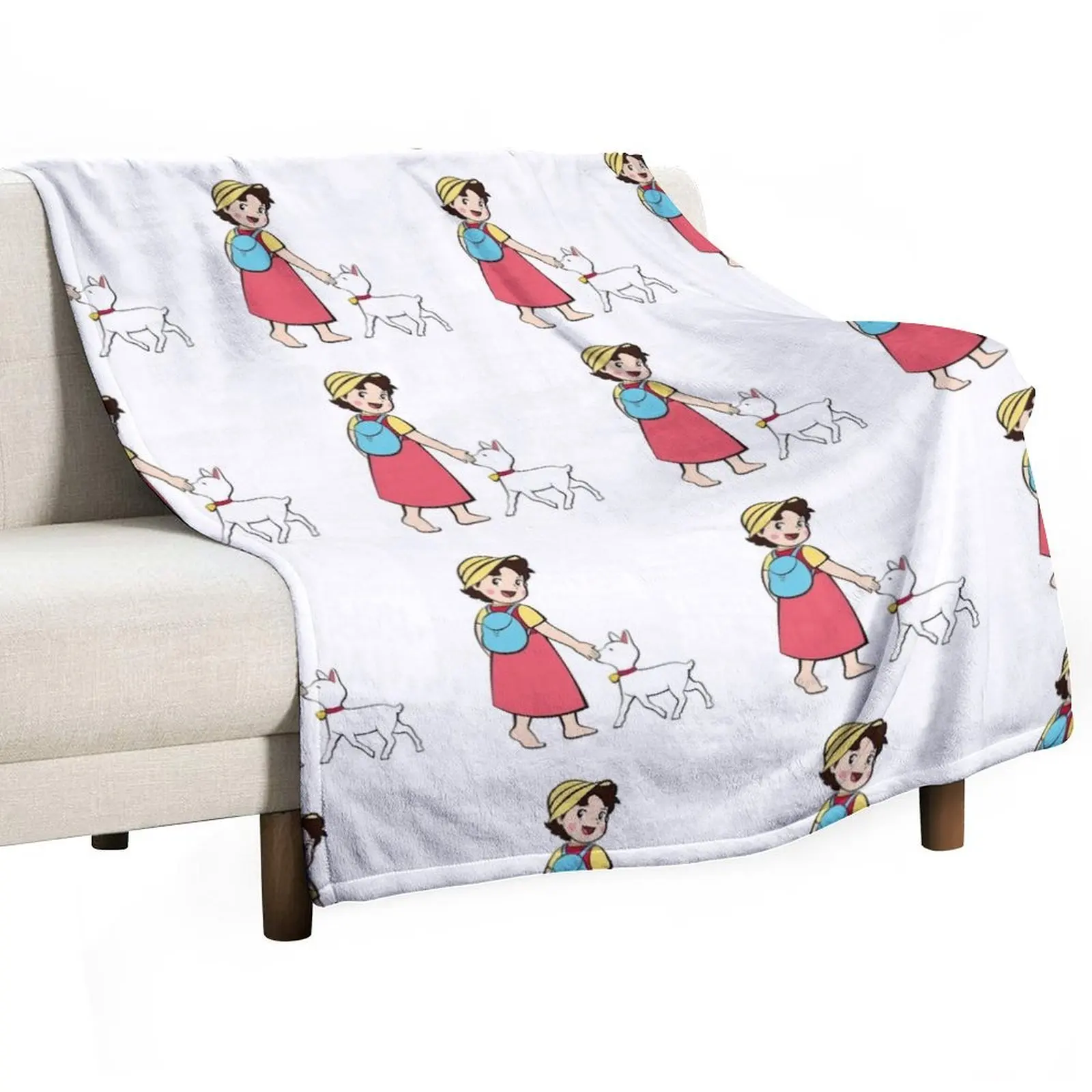 Heidi and litle goat Throw Blanket Vintage Hairy Summer Beddings Blankets