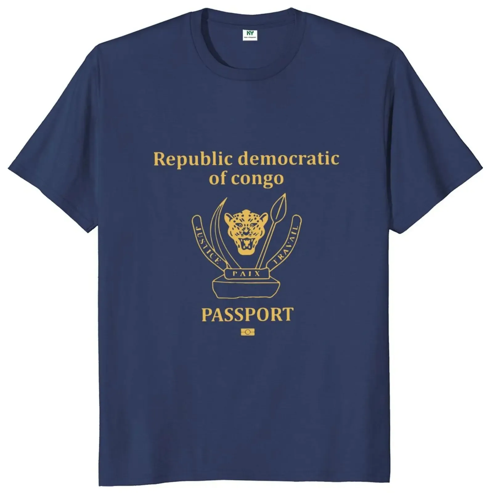 DRC Passport Congo T Shirt Congo Lovers T-Shirt 100% Cotton Casual Tee Shirts