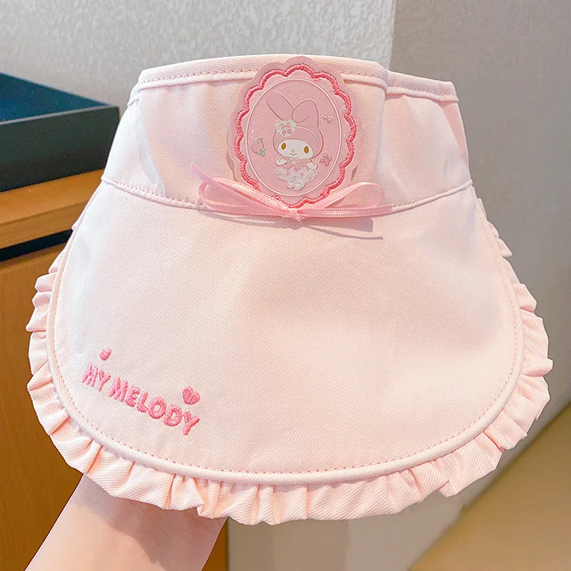 سانريوس مرحبا كيتي كورومي الأطفال سقف فارغ واقية من الشمس قبعة قبعة الشمس قبعة الشمس ألفين وخمسون وعشرون حافة كبيرة جديدة
