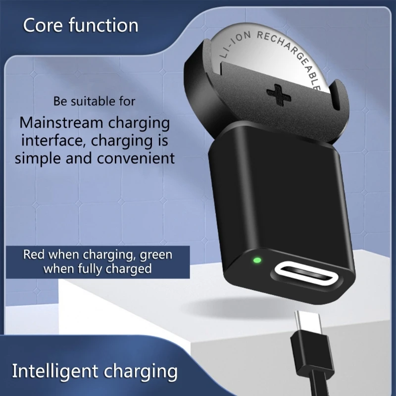 Type-C Plug Li-ion LIR2032 LIR2025 ML2032 ML2025 CR2032 Coin Button Cell Battery Adapter Charger Fast Charging Chargers