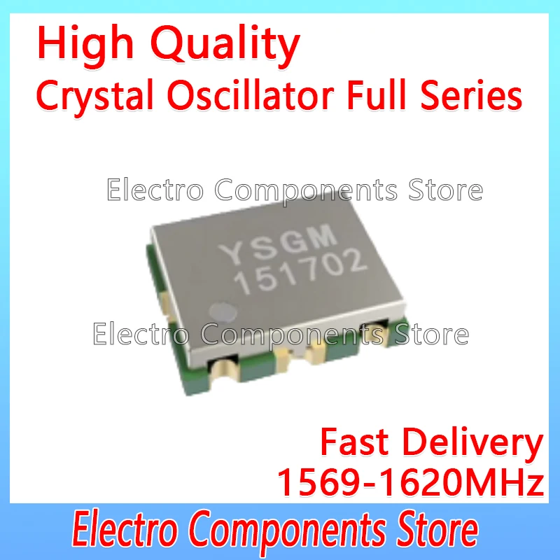 YSGM151702 1569-1620MHz VCO Voltage Controlled Oscillator 7mm*9mm*2mm Communication Interference 50Ω 2dBm SMD 151702