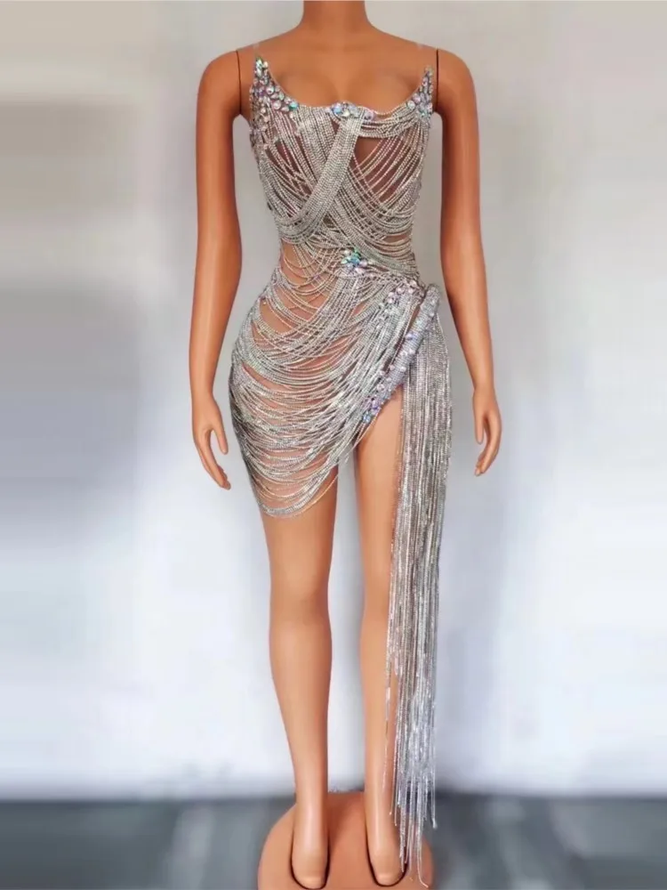 

Diamond Dress Sexy Luxury Shining Elegant Evening Dress Performance