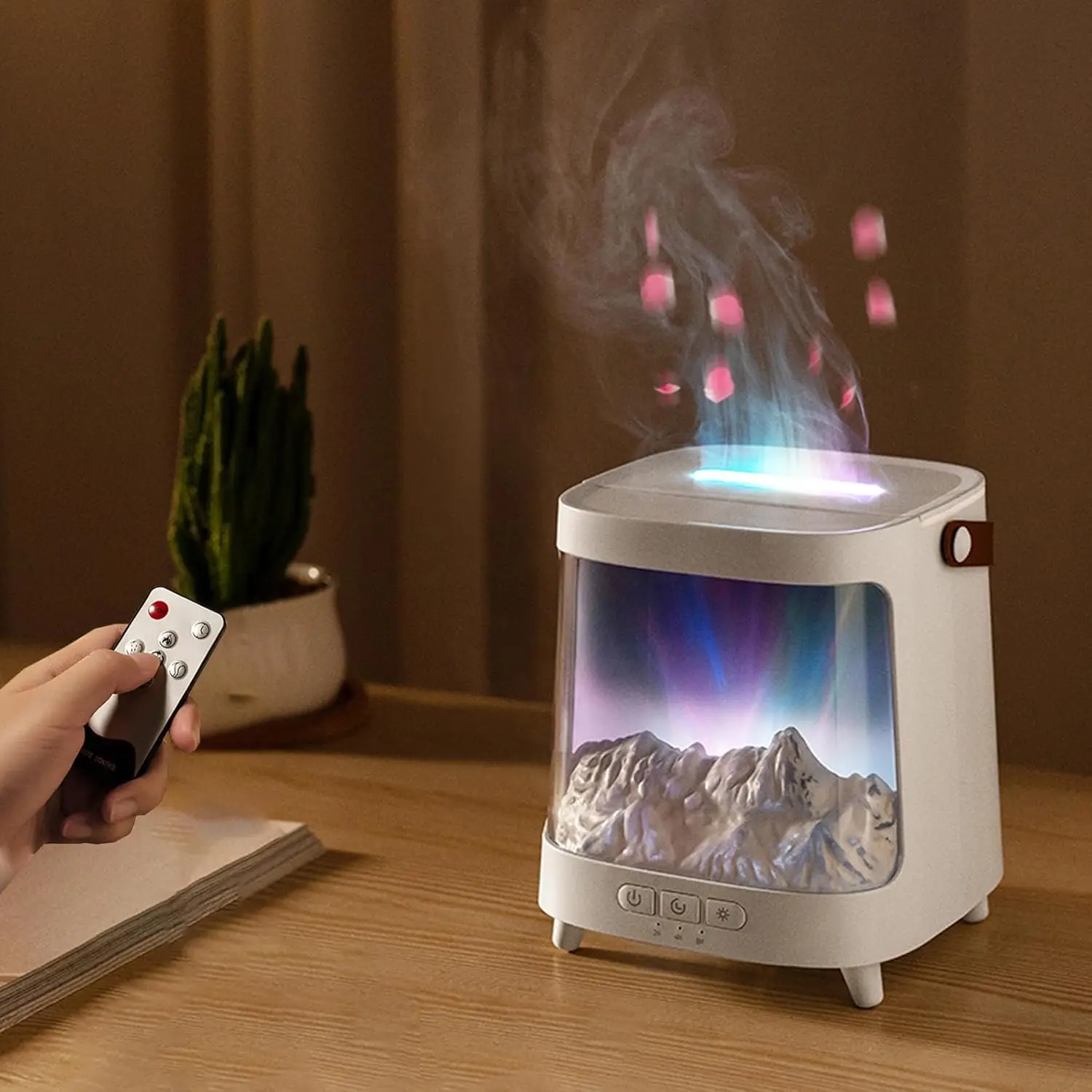 

2026 New Upgrade Essential Oil Diffuser With Aurora Effect, 200ml Ultrasonic Aromatherapy Cool Mist Essential Oil Diffuser With
