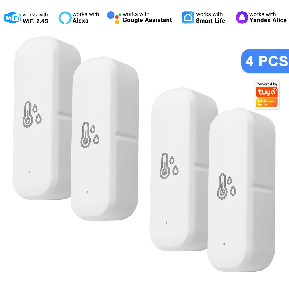 Winter WiFi Temperature Humidity Sensor Tuya Smart Life App Remote Monitor Alarm Hygrometer Work with Alexa Google Assistant