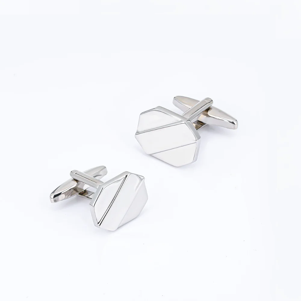 Geometric Polygonal Metal Cufflinks Polygonal Cut Face Cufflinks Business Formal French Shirt Accessories Decoration