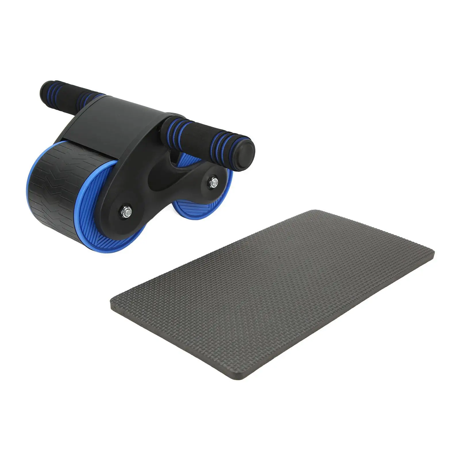 Double Round Ab Wheel Roller with Phone Holder - Home Gym Fitness Equipment for Core Strength