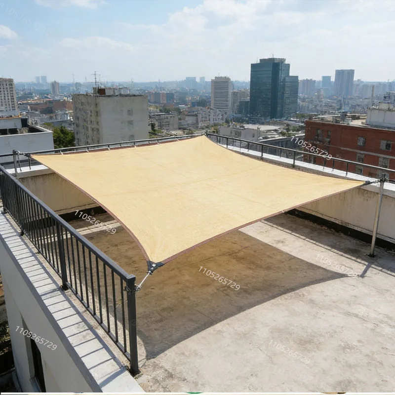 Beige UV resistant HDPE sunshade net, succulent plants, outdoor swimming pool cover, garden, with a usage rate of 75/80%