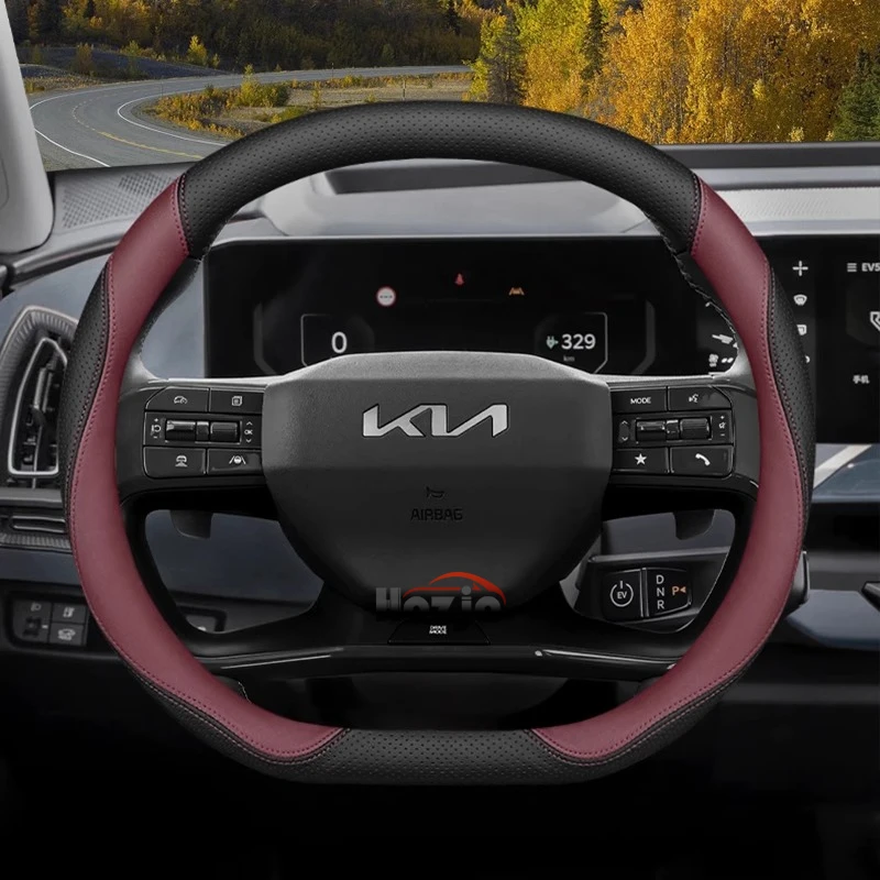 Leather Car Steering Wheel Cover for Kia Sportage Sorento Niro Picanto K5 K3 K4 Xceed Ev9 Ev3 Ev6 Forte 2011 - 2024 2025 2026