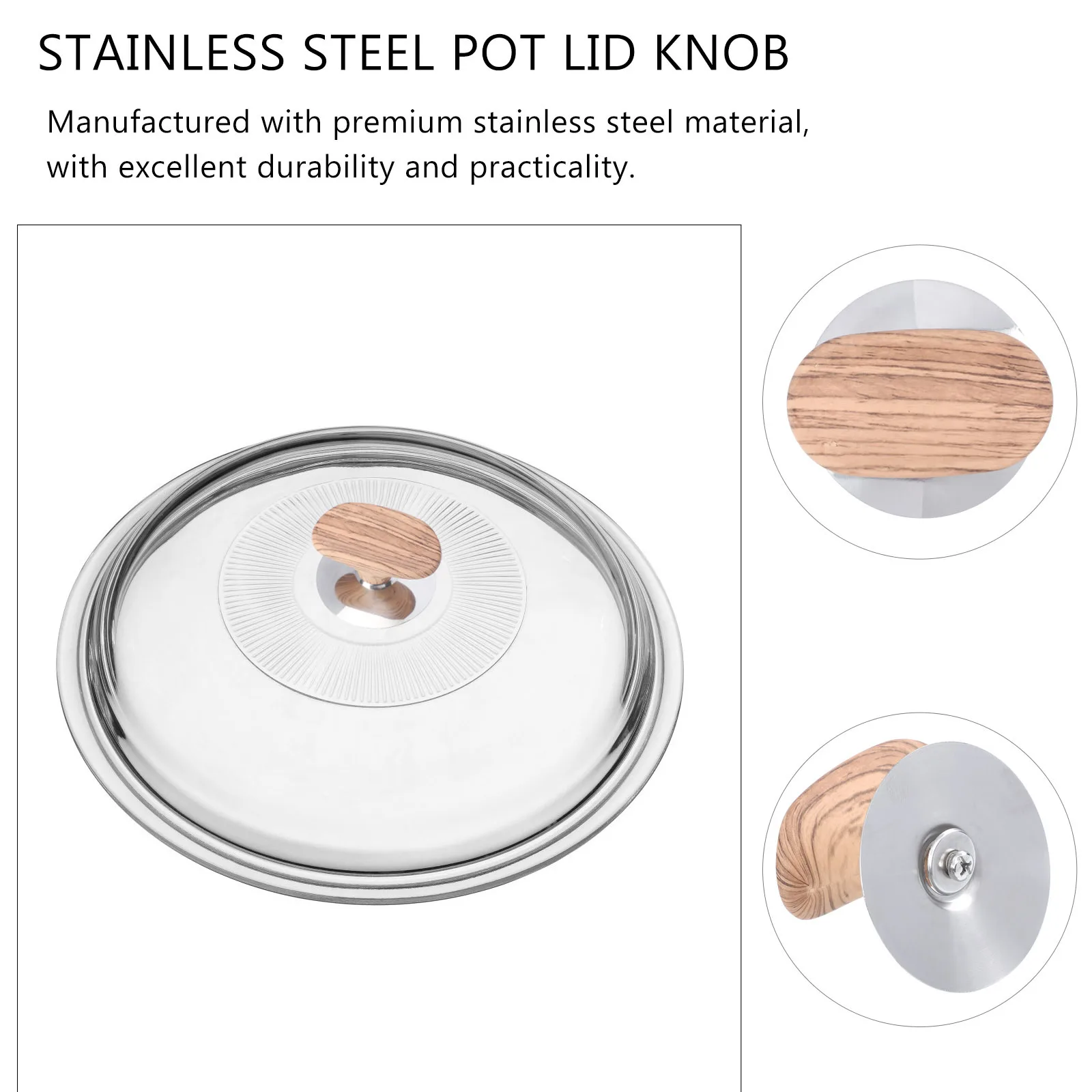 

2Pcs Pot Lid Knob Universal Non-Slip Handle for Hot Cookware Replacement Kitchen Gadget Anti-Scald Lid Handle for Pots Pans