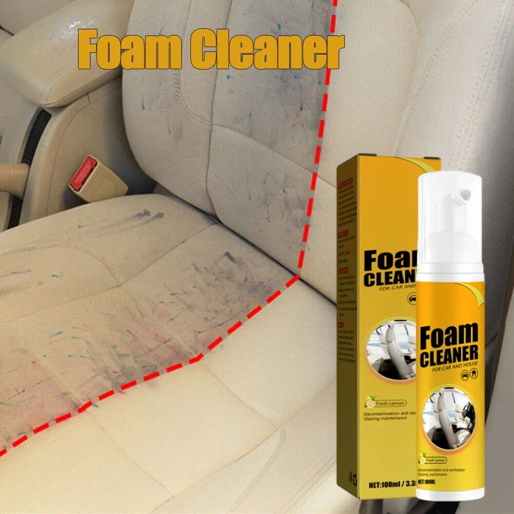 

Car Total Interior Cleaner Agent Ceiling Remover Spray Leather Flannel Woven Fabric Water Multipurpose Auto Dash Cleaning Tool 8