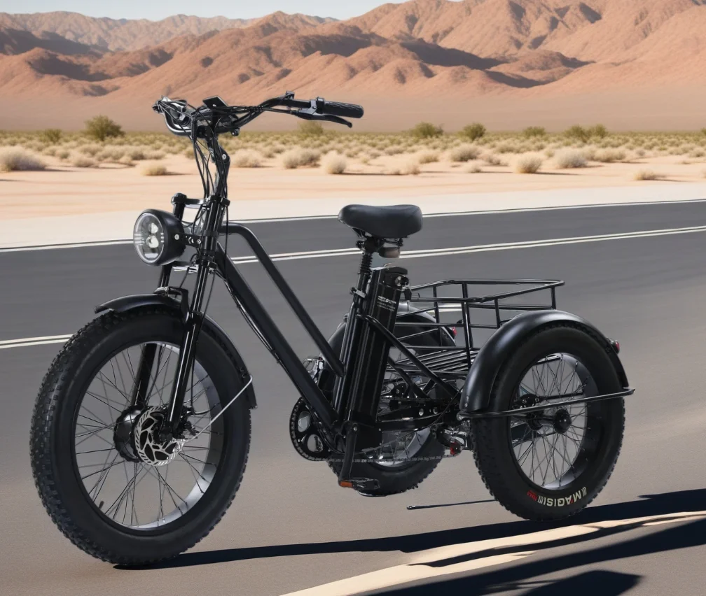 Electric Bicycle 500W48V20AH City ​​Commuting 20*4Inch Fat Tire ElectricTricycle Mileage 50KM Adult Elderly Max Load 150KG Ebi