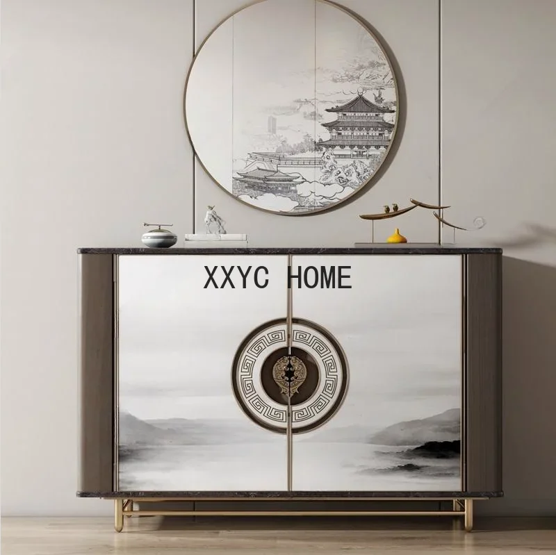 Retro Style Sideboard Cabinet Living Room Wall Integrated Locker