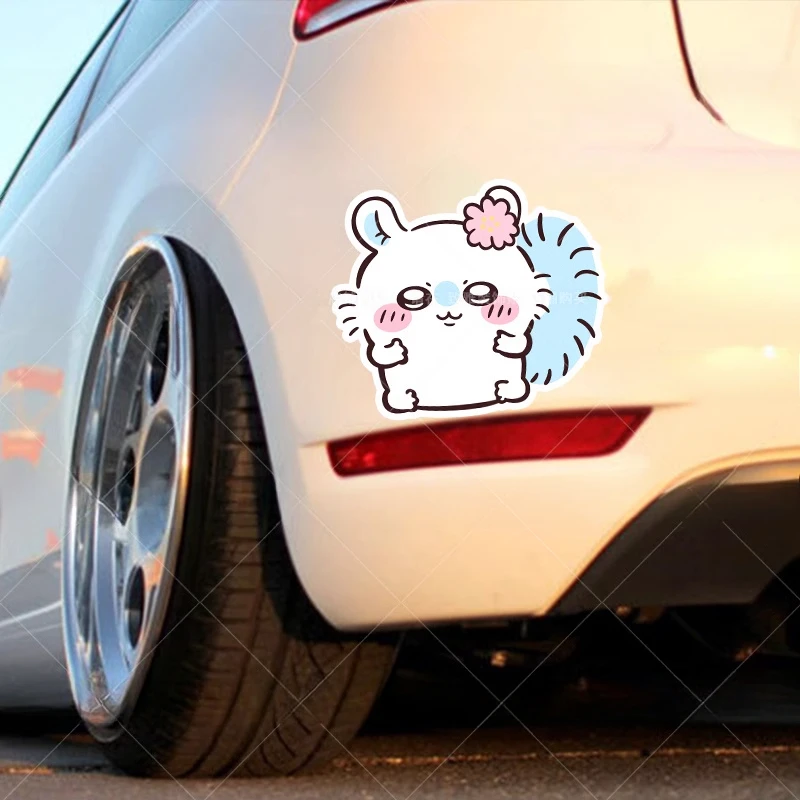 

Chiikawa Cute Little Flying Mouse Momoka Car Sticker Cartoon Creative Cover Scratches Wall Decoration Sticker Anime