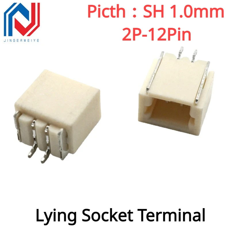 

20pcs/Lot Sh1.0mm Pitch 1.0mm Connector 2P/3P/4P/5P/6P/7P/8p-12p Lying Socket Terminal Connector plug