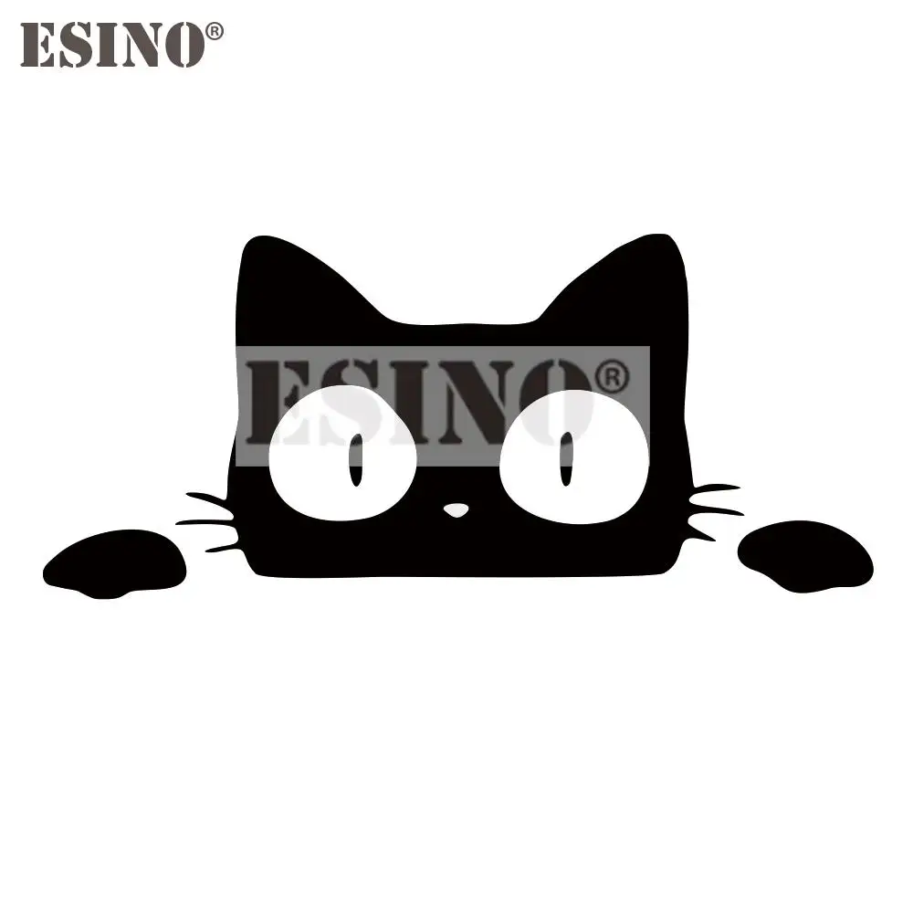 Car Styling Cool Fashinon Lovely Creative Cat Peeking PVC 3D Carving Waterproof Car Body Sticker Decorative Vinyl Decal