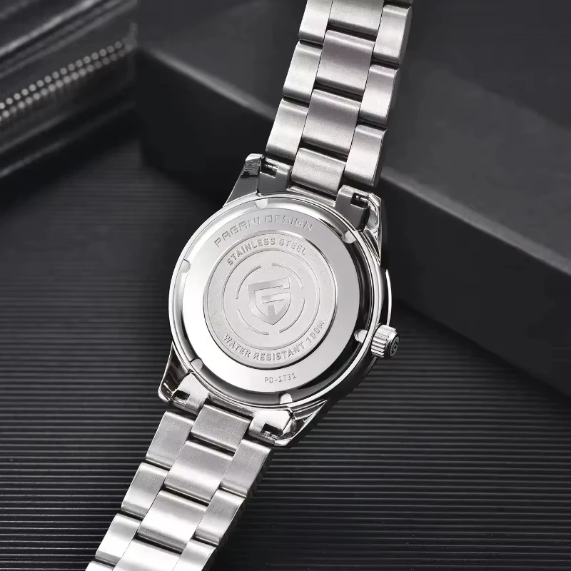 2025 PAGANI DESIGN 38 مللي متر ساعات كوارتز رجالية PD1731 VH31 Mov كلاسيكي موضة الفولاذ المقاوم للصدأ الرياضة مقاوم للماء ساعة reloj hombre #6