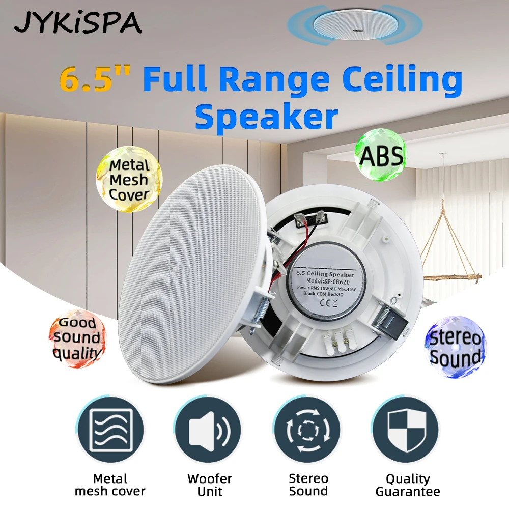 Smart Home Theater amplificatore da parete Bluetooth sistema Android altoparlante da soffitto da 6.5 pollici altoparlante di sfondo per sala riunioni