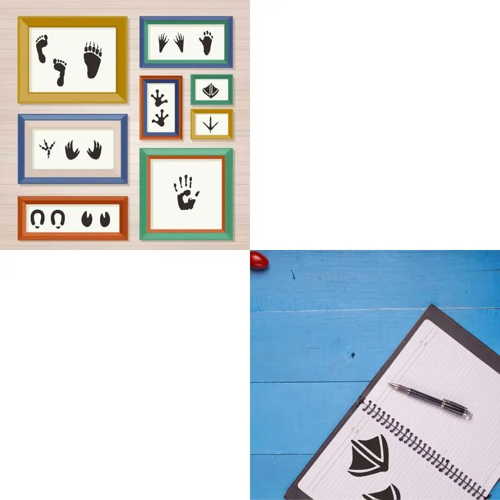  DIY Stencils Paw Print Painting Templates for Floors Tile Table Cabinet 20 pcs