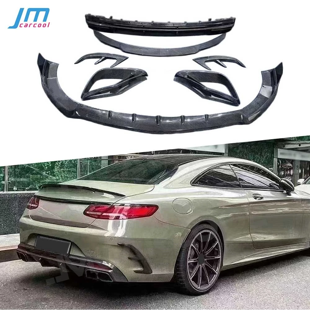 

Front Bumper Lip Rear Diffuser Rear Spoiler Air Vent Trims for Benz S Class W217 C217 S63 S65 AMG Coupe 2014-2019 Car Body kits