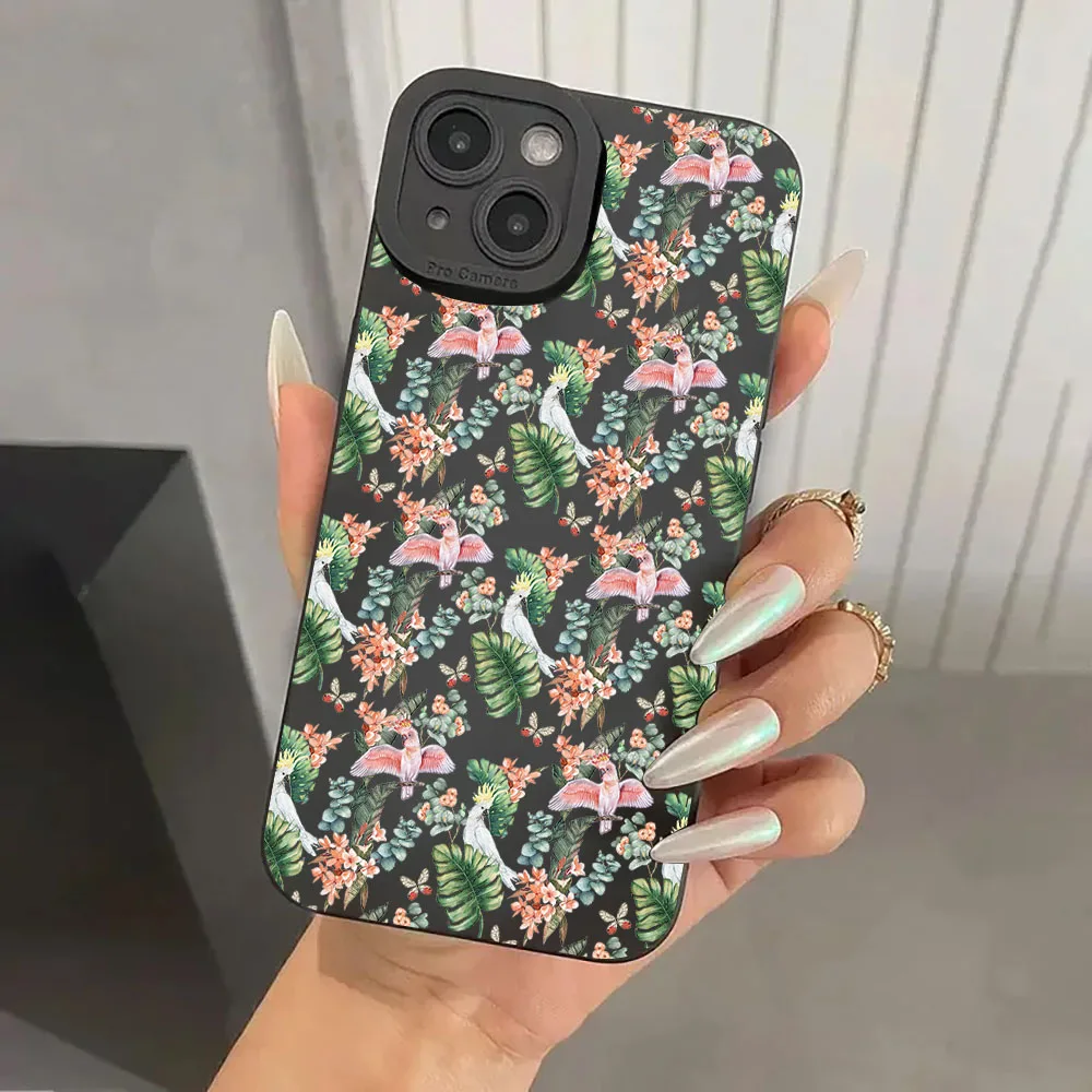 

Retro Flowers Grass Parrot Case For Samsung Galaxy S25 S24 S22 S21 S23 Ultra FE Plus A16 A26 A33 A34 A15 A36 A54 A56 TPU Cases