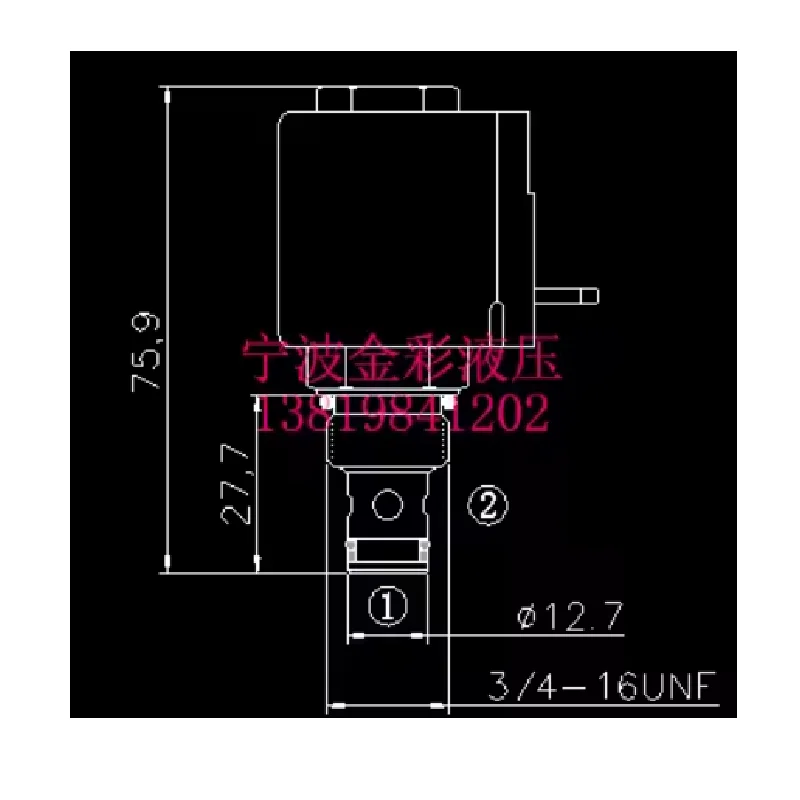 Hydraulic Lifting Power Unit Manual Two Position Two-way Dhf08-220h Normally Closed Thread Cartridge Solenoid Valve