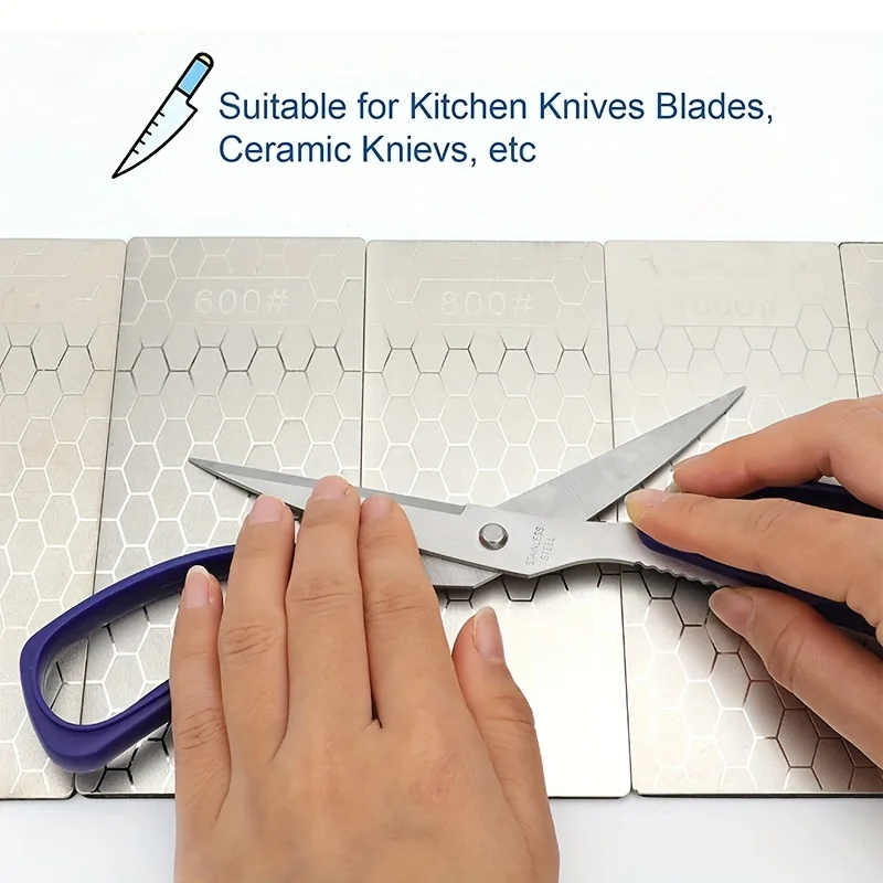 Diamond Sharpening Stone, Knife Sharpening Stone with Extra Fine/Coarse Plate and Non-slip Base