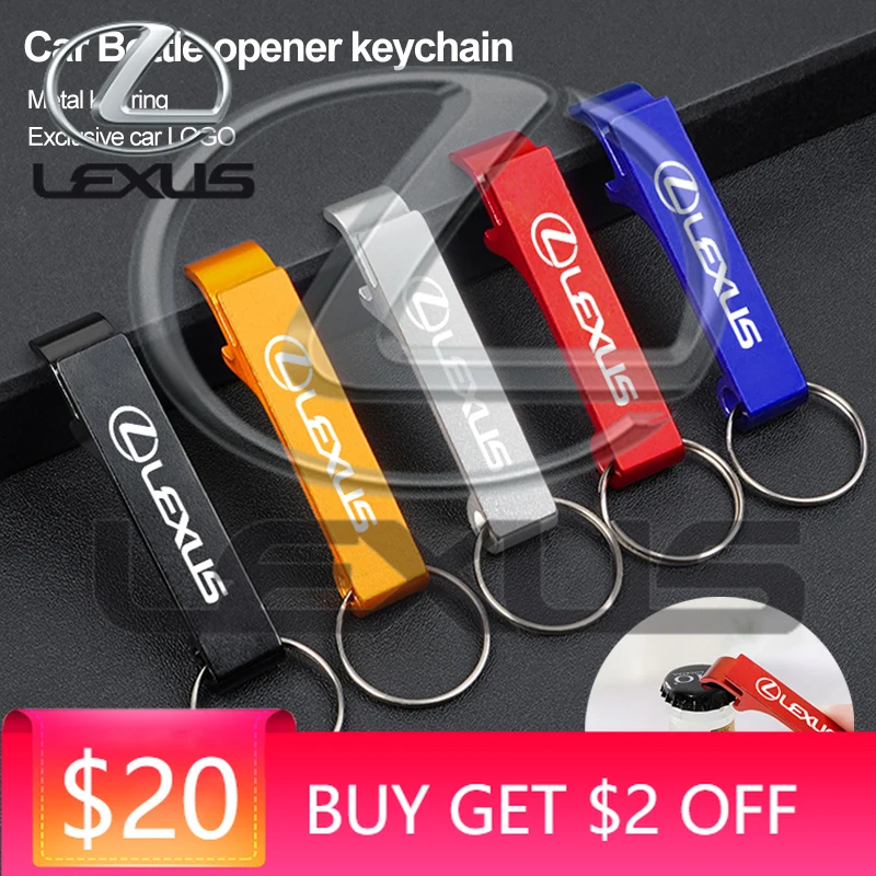 

Emblems Car Bottle Opener Keychain Multifunctional Keyring Gift For Lexus F SPORT RX300 IS200 IS250 ES350 Ct200h UX250h NX300h R