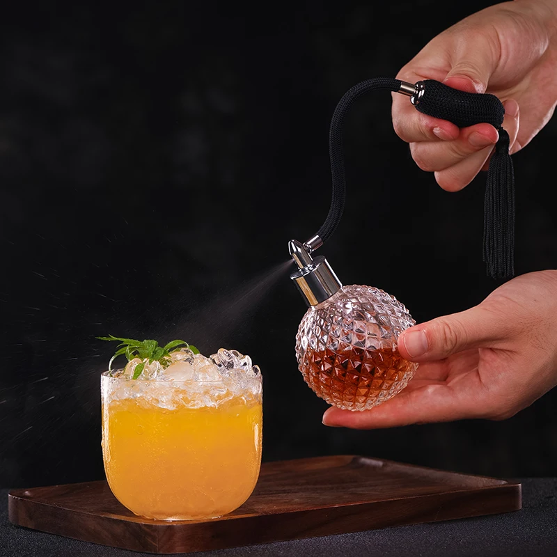 

100ml Glass Spray Bitter Dropper Bottle Empty Refillable Perfume Atomizer Long Tassel Spray Bitter Bottle With Air Bag Bar Tools