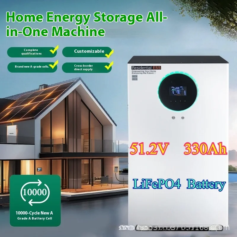 

2025 New Smart Solar Photovoltaic Battery 30KWh 51.2V330Ah Home Energy Storage High-power Removable Battery