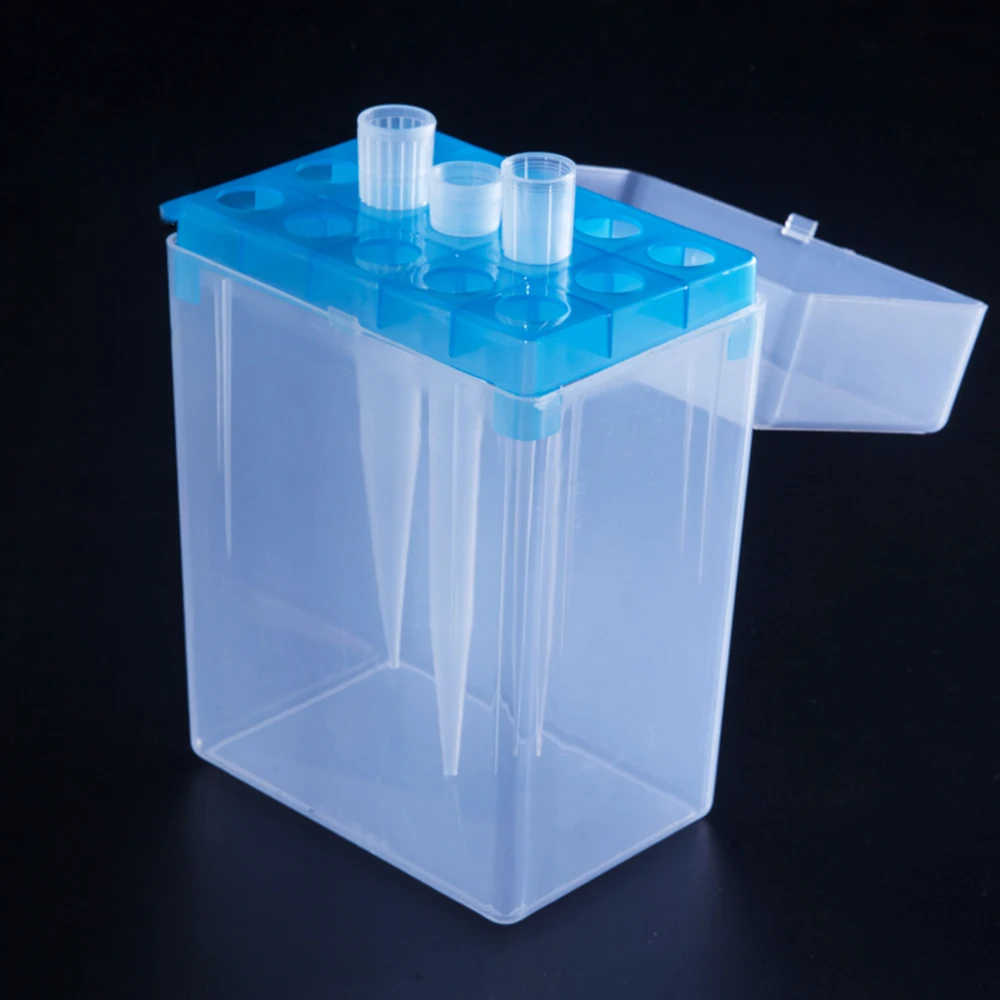 Rectangular 15 Positions Laboratory 10ml Pipette Pipettor Tip Holder Box