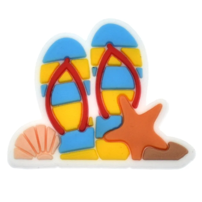 1 Stuks Pins Zomer Strandschoenen Bedels Voor Crocs Schoenen Accessoires Decoratie Jeans Vrouwen Klompen Gesp Kids Badges Jongen Meisje Cadeau