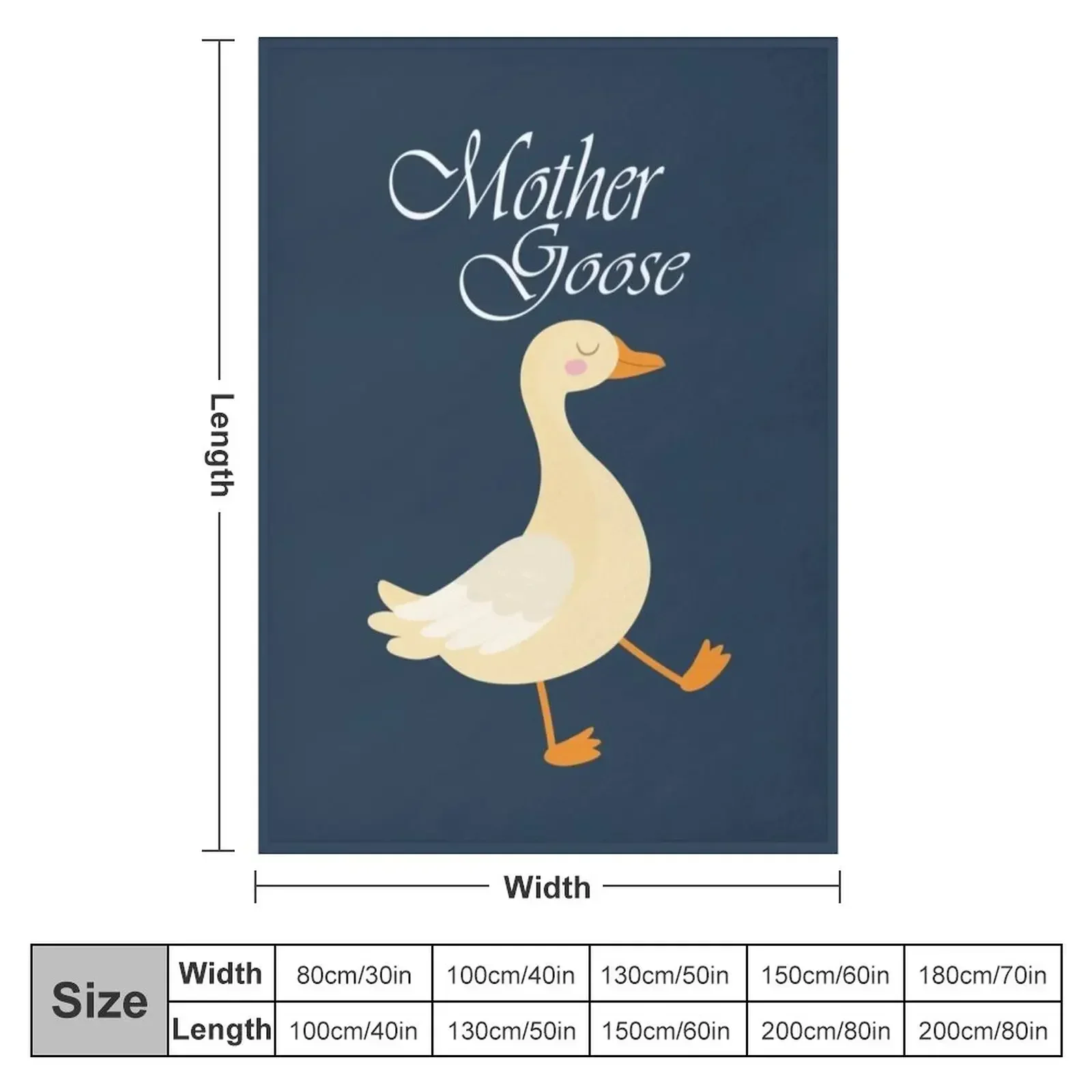 New Happy National Mother Goose Day Yellow Mother Goose Throw Blanket Plush Decorative Sofas Thins Thermals For Travel Blankets