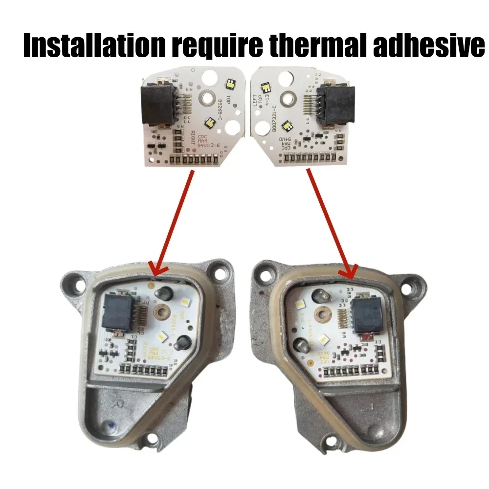 لوحة DRL بيضاء لامعة لمقعد ليون MK3 5F Cupra 2013-2016 DRL LED وحدة أضواء النهار الجري 5F0941475 5F0941476 #2