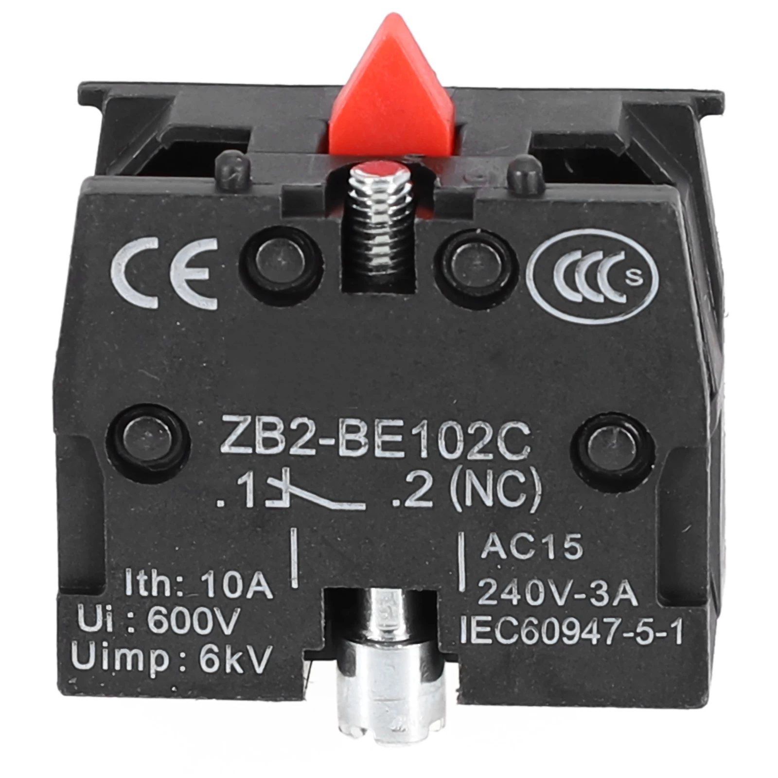 10A 600V Push Button Joystick Switch ZB2BE101C BE102C with Normally Open and Closed Contact Options for Machinery Control